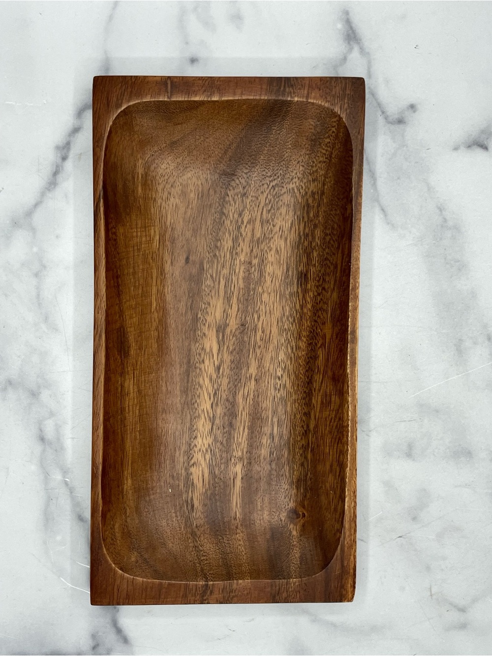 Creative Co-op Oblong Acacia Wooden rectangular bowl